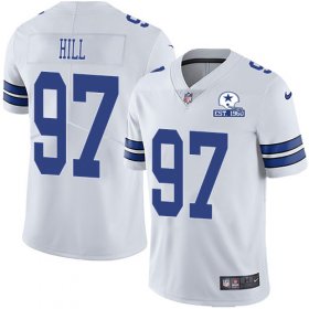 Wholesale Cheap Nike Cowboys #97 Trysten Hill White Men\'s Stitched With Established In 1960 Patch NFL Vapor Untouchable Limited Jersey