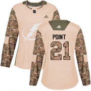 Wholesale Cheap Adidas Lightning #21 Brayden Point Camo Authentic 2017 Veterans Day Women's Stitched NHL Jersey