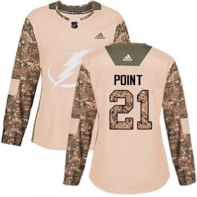 Wholesale Cheap Adidas Lightning #21 Brayden Point Camo Authentic 2017 Veterans Day Women\'s Stitched NHL Jersey