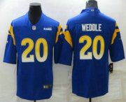 Wholesale Cheap Men's Los Angeles Rams #20 Eric Weddle 2021 Blue Vapor Untouchable Limited Stitched Jersey