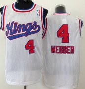 Wholesale Cheap Sacramento Kings #4 Chris Webber Kings Hardwood Classic White Swingman Throwback Jersey