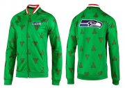 Wholesale Cheap NFL Seattle Seahawks Team Logo Jacket Green_2