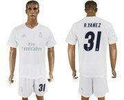 Wholesale Cheap Real Madrid #31 R.Yanez Marine Environmental Protection Home Soccer Club Jersey