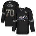 Wholesale Cheap Adidas Capitals #70 Braden Holtby Black_1 Authentic Classic Stitched NHL Jersey