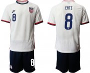 Wholesale Cheap Men 2020-2021 Season National team United States home white 8 Soccer Jersey
