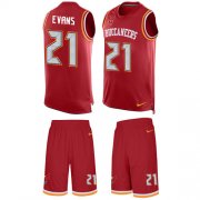 Wholesale Cheap Nike Buccaneers #21 Justin Evans Red Team Color Men's Stitched NFL Limited Tank Top Suit Jersey
