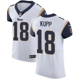 Wholesale Cheap Nike Rams #18 Cooper Kupp White Men\'s Stitched NFL Vapor Untouchable Elite Jersey