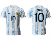 Wholesale Cheap Men 2020-2021 Season National team Argentina home aaa version white 10 Soccer Jersey1
