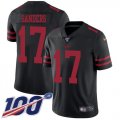 Wholesale Cheap Nike 49ers #17 Emmanuel Sanders Black Alternate Men's Stitched NFL 100th Season Vapor Limited Jersey
