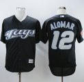 Wholesale Cheap Blue Jays #12 Roberto Alomar Black 2008 Turn Back The Clock Stitched MLB Jersey