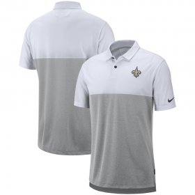 Wholesale Cheap New Orleans Saints Nike Sideline Early Season Performance Polo White Gray