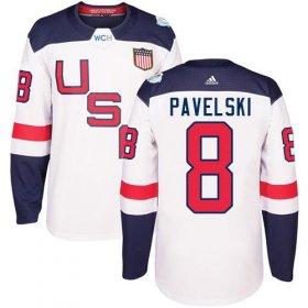 Wholesale Cheap Team USA #8 Joe Pavelski White 2016 World Cup Stitched Youth NHL Jersey