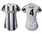 Wholesale Cheap Women 2020-2021 Juventus home aaa version 4 white Soccer Jerseys