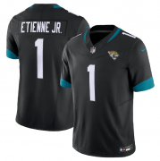 Wholesale Cheap Men's Jacksonville Jaguars #1 Travis Etienne Jr. Black 2023 F.U.S.E Vapor Untouchable Limited Football Stitched Jersey