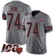 Wholesale Cheap Nike Bears #74 Germain Ifedi Silver Men's Stitched NFL Limited Inverted Legend 100th Season Jersey