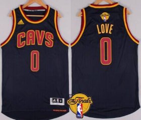 Wholesale Cheap Men\'s Cleveland Cavaliers #0 Kevin Love 2015 The Finals New Navy Blue Jersey