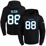 Wholesale Cheap Nike Panthers #88 Greg Olsen Black Name & Number Pullover NFL Hoodie