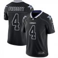Wholesale Cheap Nike Cowboys #4 Dak Prescott Lights Out Black Men's Stitched NFL Limited Rush Jersey