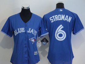 Wholesale Cheap Blue Jays #6 Marcus Stroman Blue Women\'s Alternate Stitched MLB Jersey