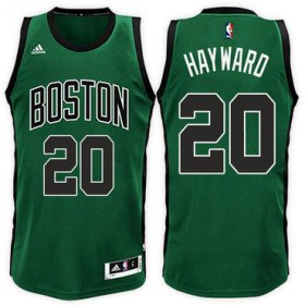 Wholesale Cheap Boston Celtics #20 Gordon Hayward Road Green Black New Swingman Jersey