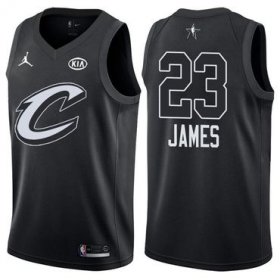 Wholesale Cheap Cavaliers 23 LeBron James Jordan Brand Black 2018 All-Star Game Swingman Jersey