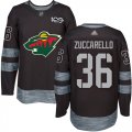 Wholesale Cheap Adidas Wild #36 Mats Zuccarello Black 1917-2017 100th Anniversary Stitched NHL Jersey