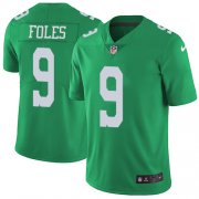 Wholesale Cheap Nike Eagles #9 Nick Foles Green Men's Stitched NFL Limited Rush Jersey