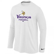Wholesale Cheap Nike Minnesota Vikings Critical Victory Long Sleeve T-Shirt White