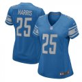 Wholesale Cheap Nike Lions #25 Will Harris Light Blue Team Color Women's Stitched NFL Elite Jersey