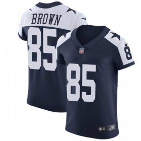 Wholesale Cheap Nike Cowboys #85 Noah Brown Navy Blue Thanksgiving Men\'s Stitched NFL Vapor Untouchable Throwback Elite Jersey