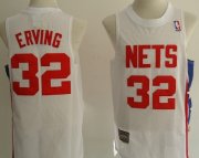 Wholesale Cheap New Jersey Nets #32 Julius Erving ABA Hardwood Classic White Swingman Jersey
