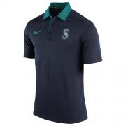 Wholesale Cheap Men's Seattle Mariners Nike Navy Authentic Collection Dri-FIT Elite Polo