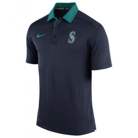 Wholesale Cheap Men\'s Seattle Mariners Nike Navy Authentic Collection Dri-FIT Elite Polo