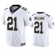 Men's New Orleans Saints #21 Jamaal Williams White 2023 F.U.S.E. Vapor Untouchable Limited Football Stitched Jersey