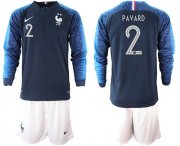 Wholesale Cheap France #2 Pavard Home Long Sleeves Soccer Country Jersey