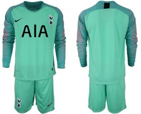 Wholesale Cheap Tottenham Hotspur Blank Green Goalkeeper Long Sleeves Soccer Club Jersey