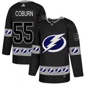 Cheap Adidas Lightning #55 Braydon Coburn Black Authentic Team Logo Fashion Stitched NHL Jersey