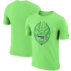 Wholesale Cheap Men\'s Seattle Seahawks Nike Neon Green Fan Gear Icon Performance T-Shirt