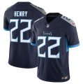 Wholesale Cheap Men's Tennessee Titans #22 Derrick Henry Navy 2023 F.U.S.E Vapor Untouchable Stitched Jersey