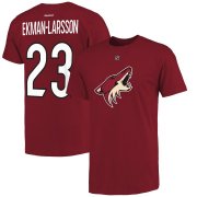 Wholesale Cheap Arizona Coyotes #23 Oliver Ekman-Larsson Reebok Name & Number T-Shirt Burgundy