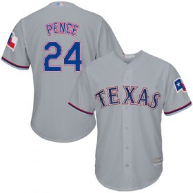 Wholesale Cheap Rangers #24 Hunter Pence Grey Cool Base Stitched Youth MLB Jersey