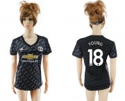 Wholesale Cheap Women's Manchester United #18 Young Away Soccer Club Jersey