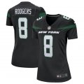 Cheap Women's New York Jets #8 Aaron Rodgers Black Stitched Game Football Jersey(Run Small)