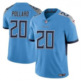 Cheap Men\'s Tennessee Titans #20 Tony Pollard Blue Vapor Limited Football Stitched Jersey