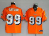 Wholesale Cheap Dolphins Jason Taylor #99 Orange Stitched NFL Jersey