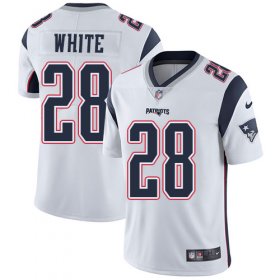 Wholesale Cheap Nike Patriots #28 James White White Men\'s Stitched NFL Vapor Untouchable Limited Jersey