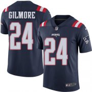 Wholesale Cheap Nike Patriots #24 Stephon Gilmore Navy Blue Men's Stitched NFL Limited Rush Jersey