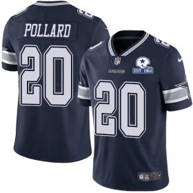 Wholesale Cheap Nike Cowboys #20 Tony Pollard Navy Blue Team Color Men\'s Stitched With Established In 1960 Patch NFL Vapor Untouchable Limited Jersey