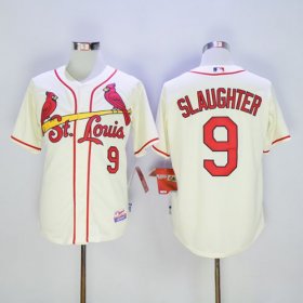 Wholesale Cheap Cardinals #9 Enos Slaughter Cream Cool Base Stitched MLB Jersey