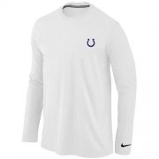 Wholesale Cheap Nike Indianapolis Colts Sideline Legend Authentic Logo Long Sleeve T-Shirt White